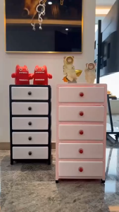 【StoreSmart】READY STOCK 3-6 Tier Bedhead Storage Cabinet Drawer Cabinet Mobile File Cabinet with Wheels Kitchen Storage Dresser Cabinet meja sisi katil 收纳柜