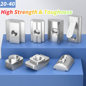 T Slot Nut for 20-45 European Standard Aluminum Profile Slide Nut with Spring Ball M3-M8 High Strength Toughness Industrial