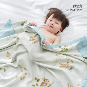 ผ้าห่มผ้าเชลแล็ตสำหรับเด็ก KUB Ice Silk ผ้าห่มผ้าฝ้ายไผ่สำหรับฤดูร้อน ผ้าห่มสำหรับเด็กและเยาวชน อุปกรณ์สำหรับเด็ก ผ้าห่มผ้าฝ้ายไผ่