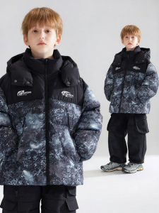 MUCMUKN | High Fill Waterproof Down Jacket with Star Print