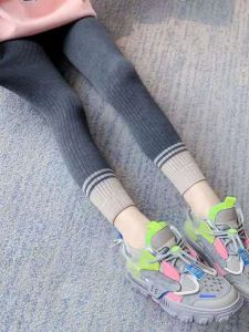 Girl Leggings Spring and Autumn Girl Winter Clothing Padded Fleece Trousers Outwear Baby Thermal Pants Kids Silm Pants