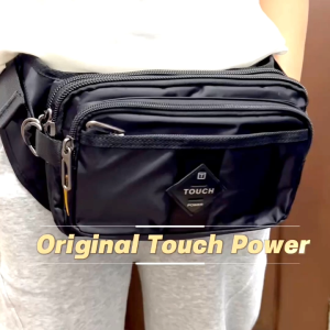 Ready Stock!! Touch Power & Tough Warrior Multi Zipper Men Waist Bag Chest Bag Pouch Bag Nylon Bag