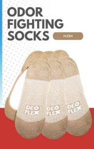 Deoflex socks 1 pair beige Odor Fighting Socks Mixtrue Beauty