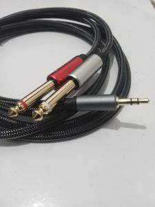 Kabel jek hp ke mixer jek 35 stereo To Dual jek akai 65 mono 18 METER
