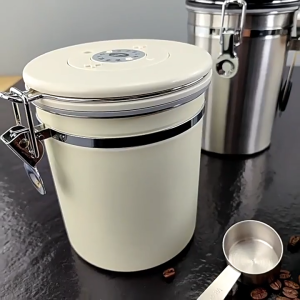 【i.Rumah】 Espresso Coffee Beans Tea Container Storage Canister1.2L/1.5L/1.8L Stainless Steel Air Tight
