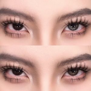 【ซื้อ 1 แถม 2 ฟรี】คอนแทคเลนส์สี OMG สีน้ำตาล/สีเทา/สีเขียว/สีม่ว คอนแทคเลนส์ 2 ชิ้น + น้ำยาดูแล 60 มล. + กล่องใส่คอนแทคเลนส์