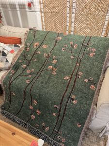 Tranh Trang Trí DIY Họa Tiết Hoa Mận Cổ Điển Phong Cách Trung Hoa Cổ Điển Khăn Trải Ghế Sofa Thảm Cotton Trang Trí Tường Phòng Đọc