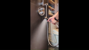 MITCO 5 FUNCTION HIGH PRESSURE HANDLE SHOWER WITJ 1.2 METER HOSE WHITE & BLACK