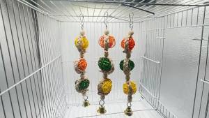 Natural Vine Ball Parrot Toys Chewable Training Toys for Budgies Lovebirds Small Medium Birds Interactive Cage Accessories