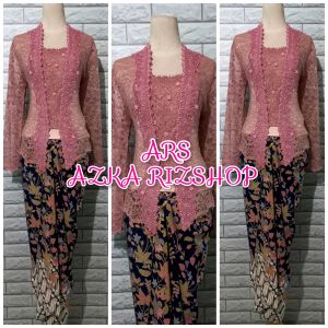 set kebaya wisuda kebaya kutubaru nude kebaya MURAH + longtorso dan rok lilit