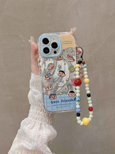 Cute Cartoon Phone Case for iPhone 15 14 pro Max 16 pro 13 12 Couple Men Women Bracelet Lanyard Protection Compatible with Apple 11 8 plus