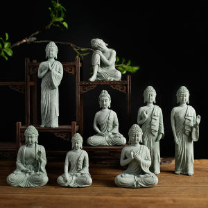 Đá Sa Thạch Xanh Tượng Phật Vật Trang Trí Sáng Tạo Thiền Cá Aquascape Trà Trung Quốc Ủng Hộ Trang Trí Nhà Điêu Khắc Chủ Đề Phật Giáo