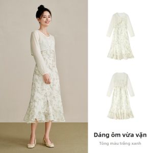 Semir | Set Váy Cổ Trang Cách Tân Bộ 2 Món