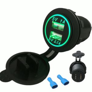 Bộ Sạc Điện Thoại USB - gắn trên xe máy ô tô xe đạp điện nhỏ gọn 2 Cổng Sạc USB Đa Năng