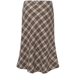 Ariseism | Retro American Stylish Plaid Fitted A-line Skirt