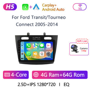 2 Din Car Stereo Radio For Ford Transit /Tourneo Connect 2005-2014 Lntelligent Center Multimedia Player GPS Carplay Android Auto