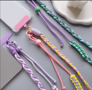 Jencase Adjustable Woven Mobile Phone Lanyard Crossbody Long Colourful Neck Phone Lanyard Strap Hanging Chain Pendant Wristband for Phone Camera Card Universal Lanyard Straps