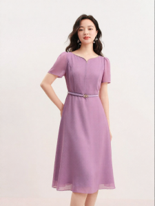 Koradior | French Style Slim Waist Dress