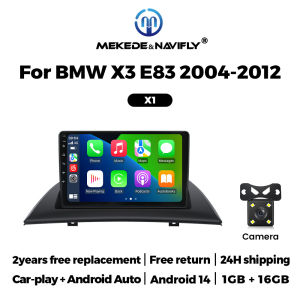 Autoradio Android 14 Wireless CarPlay Auto For BMW X3 E83 2004-2012 Car Radio Multimedia Video Player GPS Navi 2Din Touch Screen