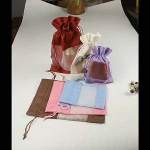 Linen Storage Gift Bag with Drawstring Dust-Proof Organizer Pouch for Daily Use & Special Occasions