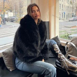 OFTBUY Womens Fur Coat and Eco Fur Coat for Women New in Faux Fur Jacket Female High Quality Womens Clothing Jacket with Fur