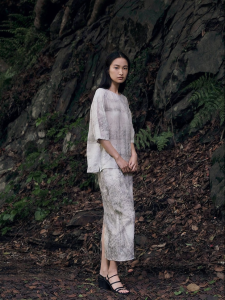 ICICLE | Summer Thin Ramie Mid-length Skirt
