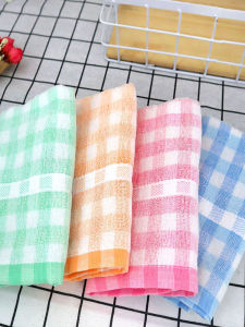 ผ้าเช็ดหน้าผ้าฝ้ายเนื้อนุ่ม ผ้าเช็ดหน้าผู้ใหญ่ ผ้าเช็ดหน้าผู้หญิงบาง สีสันสดใส ผ้าเช็ดหน้าเด็ก ผ้าเช็ดหน้าลายสก็อต เหมาะสำหรับทุกวัย