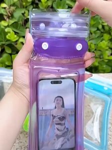 คุณค่าวางแผน! ซองมือถือ ซองใส่โทรศัพท์ มีสายคล้องคอ ปรับระดับได้ ทัสกรีนได้ สติ๊กเกอร์ 3 ชั้น ซองกันน้ำ ซองมือถือไม่จม สำหรับผู้ที่มีความรู้ควรมี 011