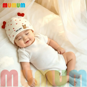 MUMUM Newborn Baby Cute Beanie Hat for 0-12month -Protect Fontanelle-