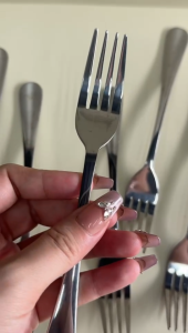 6Pcs Stainless steel tableware fork (No.2)