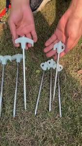 Night Luminous Outdoor Camping Tent Nail Screw In Camping Nail Ground Anchor Screw Hexagonal Socket