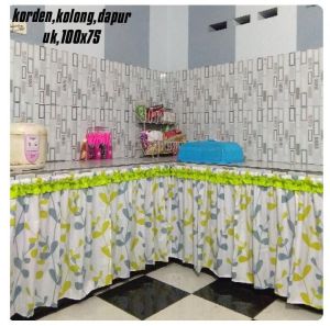 Grosir Gorden kolong dapur green montero banyak motif terlaris termurah
