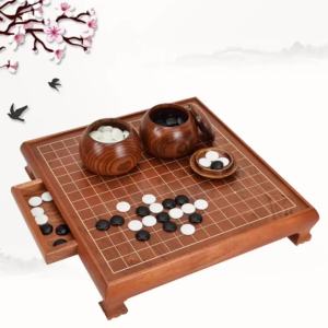 Weiqi Chinese Chess Board Game Board Games For Family Five-in-a-Row Plate Five-in-a-Row Black and White Chess Pieces s and Children Wooden Five Fingers Chess Table