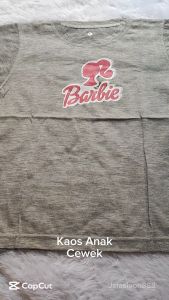 Kaos Anak Cewek Baju Atasan Anak Cewek Lengan Pendek Barbie