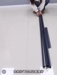 Sliding folding screen door Anti mosquito insect invisible screen door Custom telescopic screen door