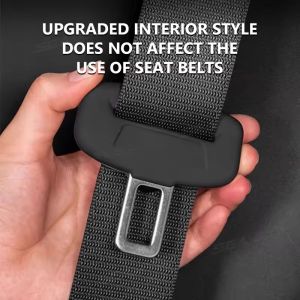 2PCS Universal Silicone Car Seat Belt Cover Anti-Scratch Car Seatbelt Buckle Protective Case for Car Seat Decoration