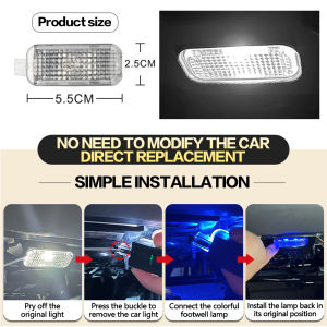 LED Car RGB Footwell Lamp Atmosphere Light Accessories For VW UP Golf 4 5 6 Passat B5 B6 B7 B8 CC Polo 6R MK6 Aw1 Touareg 7L 7P