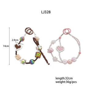 พวงกุญแจห้อยโทรศัพท์ จี้ห้อยโทรศัพท์มือถือ สายห้อยโทรศัพท์เเละคล้องข้อมือ Phone Charms LJ328