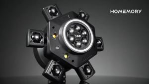 HOMEMORY 3 in 1 Beam Light Moving Head with 150w laser RGB 6 Arm Disco Lights Controlled by DMX or Sound