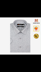 Áo sơ mi ngắn tay Khatoco lai ngang