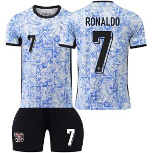 Portugal Football National Team 2024 Away Soccer Suit Set National Team Jersey No. 7 Ronaldo Bernardo Silva Dias Bruno Fernandes 900 scores commemorative