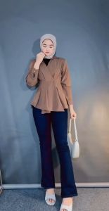 Miracle Ofc - Celana Highwaist Cutbray Wanita Terbaru - Celana Jeans Cutbray Bahan Jeans Premium