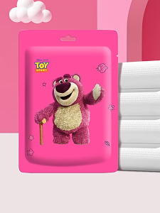 Lotso Disposable Cotton Bath Towel 草莓熊一次性浴巾 Tuala Mandi Pakai Buang Lotso Kapas Tebal Besar Portable Thick Travel Outdoor Men Women
