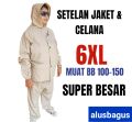 MANTEL JAS HUJAN JUMBO SETELAN MUAT DI BB 100-150 KG PRIA WANITA 4XL-6XL. 