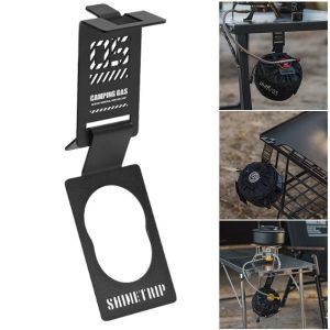 1-5PCS Butane ถังแก๊สแขวนสําหรับ IGT Camping ตารางคลิป Camping เครื่องมือสแตนเลสตารางแขวนกลางแจ้ง Camping อุปกรณ์เสริม