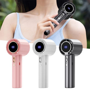 🌞🌡️100 Speed Mini Hand Fan LED Display Ultralight Adjustables Speed Low Noise Cold Fan For Office Outdoor Camping Travel