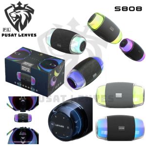 S808 - Speaker Lenyes Portable S-808 rgb led waterproof ipx6 wireless bluetooth hifi portable stereo speaker ultra bass ori