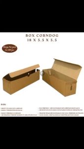 Box Corndog Dus Sosis Dus Corndog (Isi 100 Pcs-B.13K1)