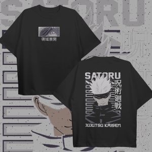 Bandai | Jujutsu Kaisen Satoru Gojo T-Shirt Men Anime Domain Expansion Graphic Tee Japanese Manga Streetwear Short Sleeve Oversized Top
