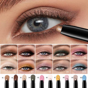 10 Màu Chống Nước Phấn Mắt Bút Chì Dính Chống Nhăn Lấp Lánh Lắc Chân Nữ Matte Cao Cấp Bút Lâu Trôi Trang Điểm Mắt